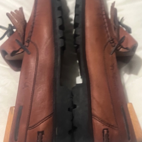 Camel Boots Chestnut Leather Loafers with Tassels , Made in Germany - Picture 5 of 12